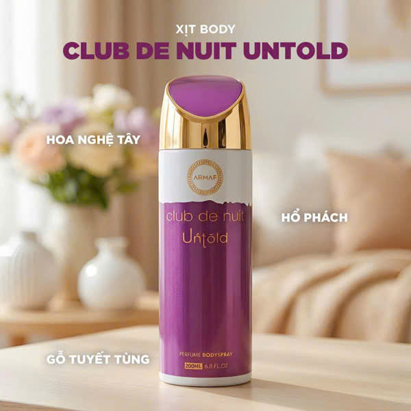 XỊT BODY ARMAF UNTOLD 200ML
