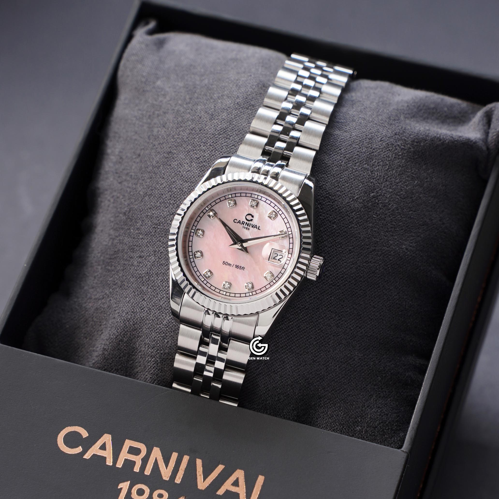 ĐỒNG HỒ NỮ CARNIVAL 8131L VT HK QUARTZ 30MM ( XÀ CỪ HỒNG )