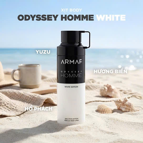 XỊT BODY ARMAF ODYSSEY HOMME  WHITE 200ML