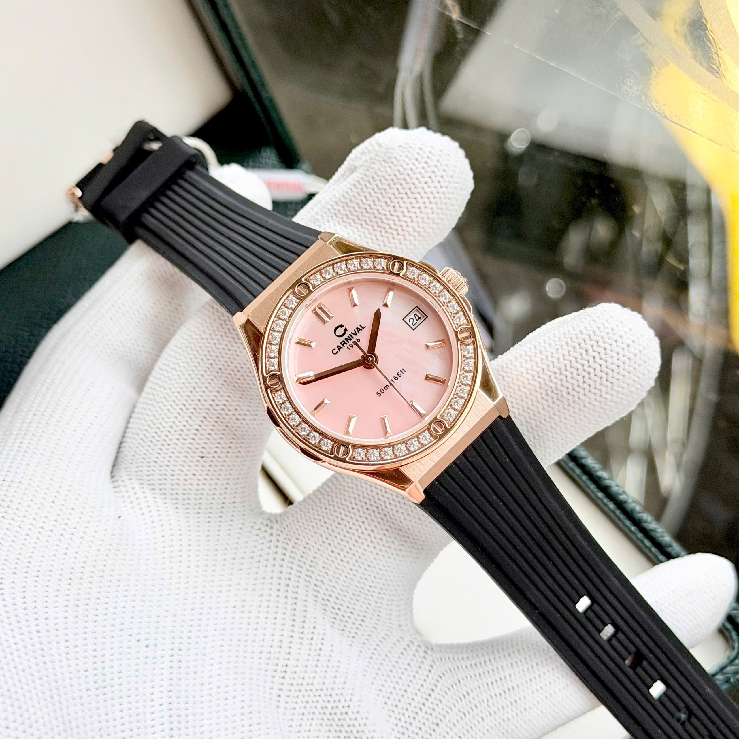 ĐỒNG HỒ NỮ CARNIVAL 8168L2 VH HK DCS D QUARTZ 32MM ( XÀ CỪ HỒNG )