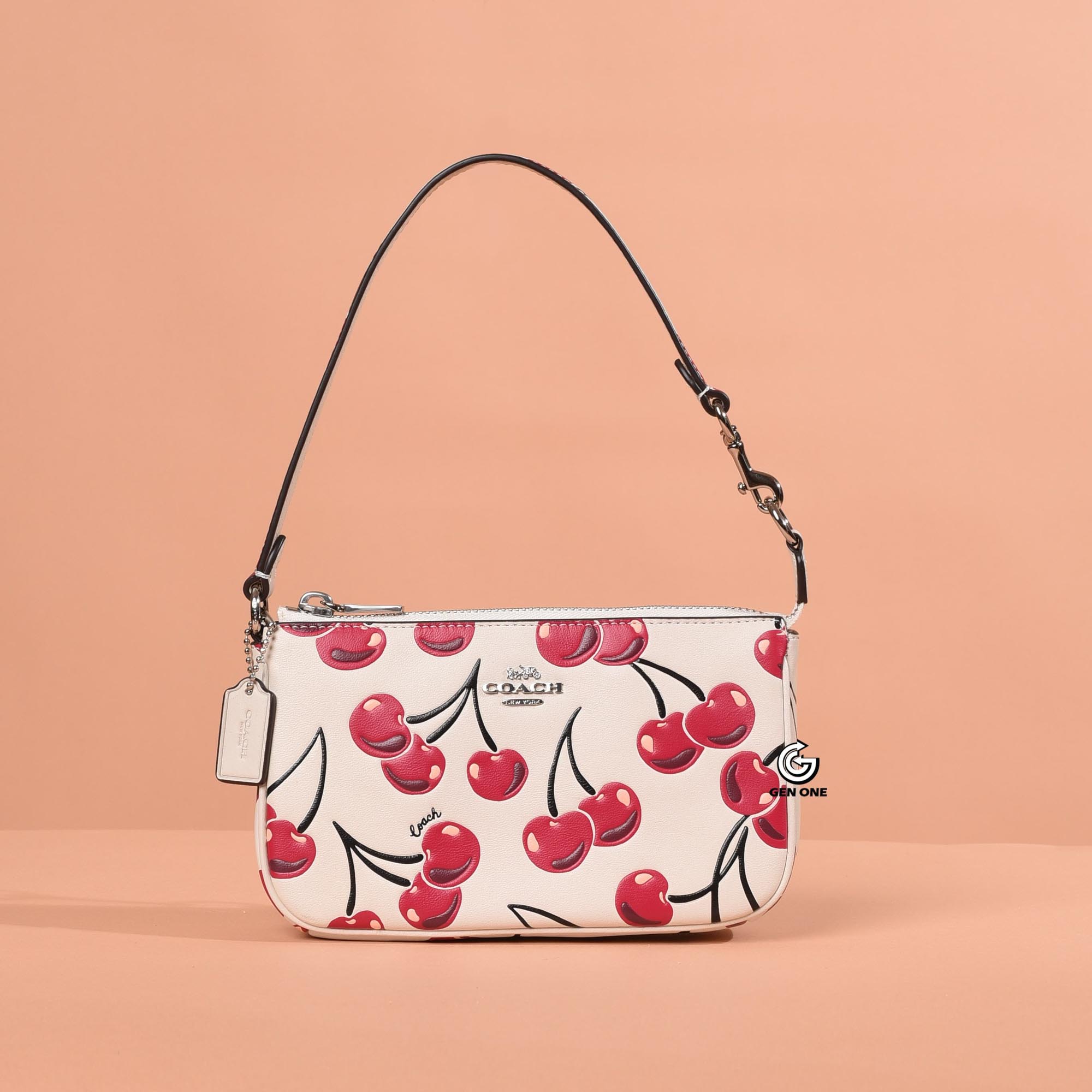COACH CZ012 CHERRY NOLITA BAG - WHITE