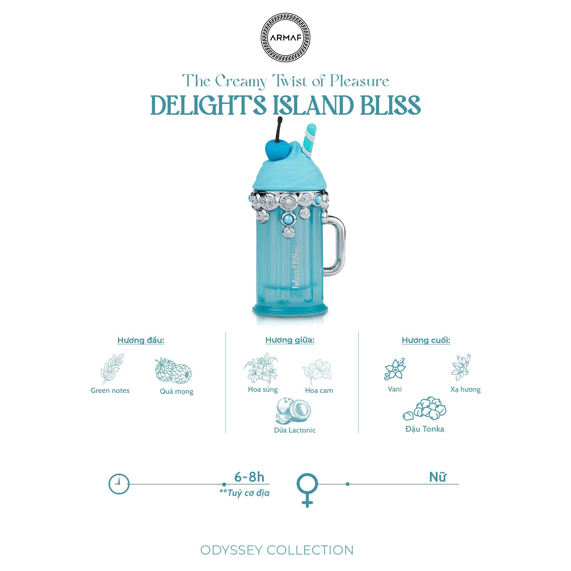 NƯỚC HOA NỮ ARMAF DELIGHTS ISLAND BLISS 100ML