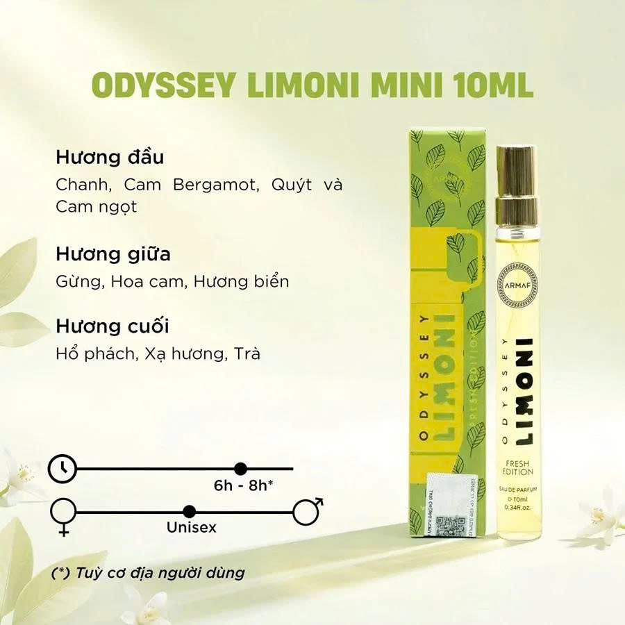 NƯỚC HOA CHIẾT UNISEX ARMAF ODYSSEY LIMONI 10ML