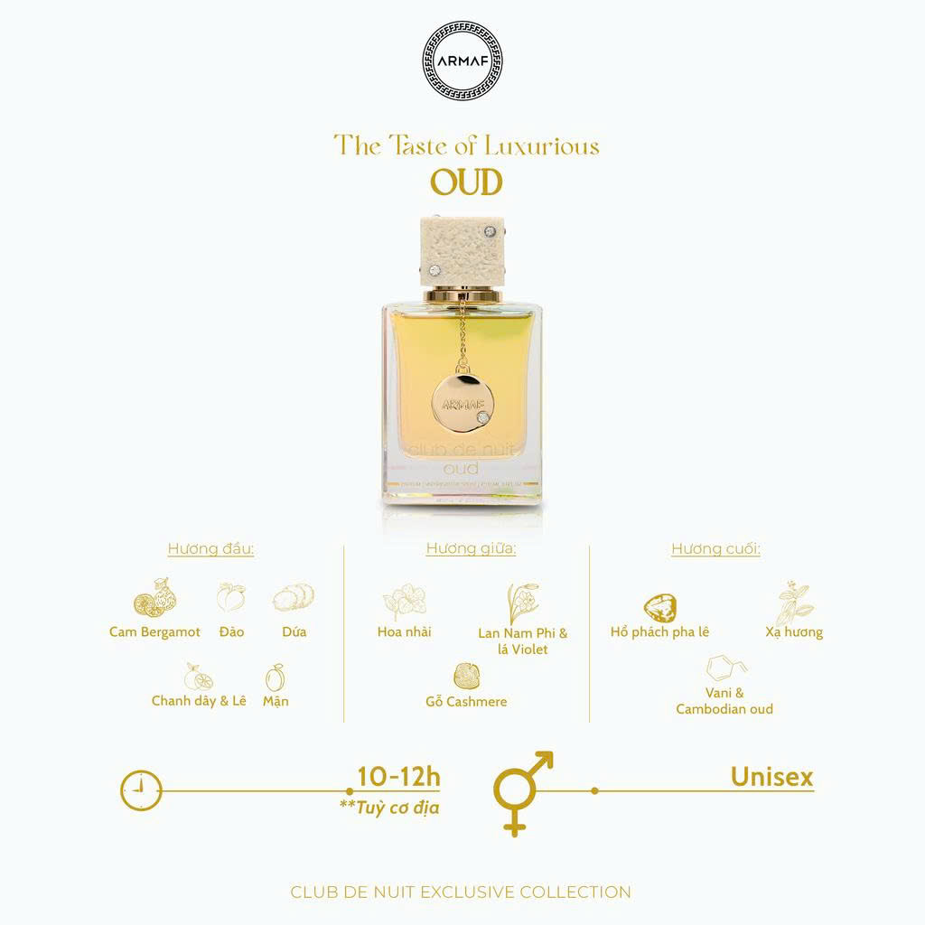 NƯỚC HOA UNISEX ARMAF CLUB DE NUIT OUD EDP 105ML