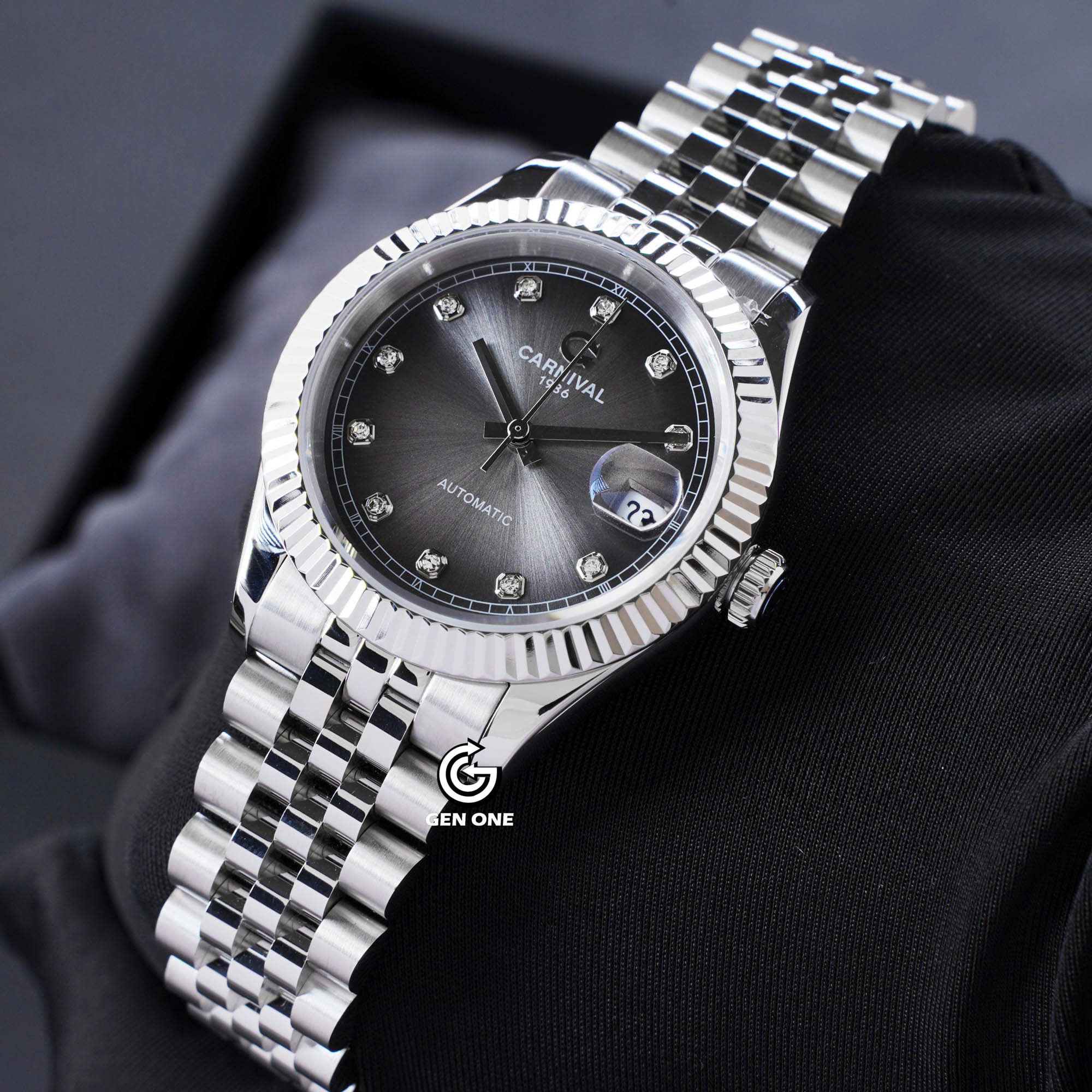 ĐỒNG HỒ NAM CARNIVAL 8250G VT XAM AUTOMATIC 38MM