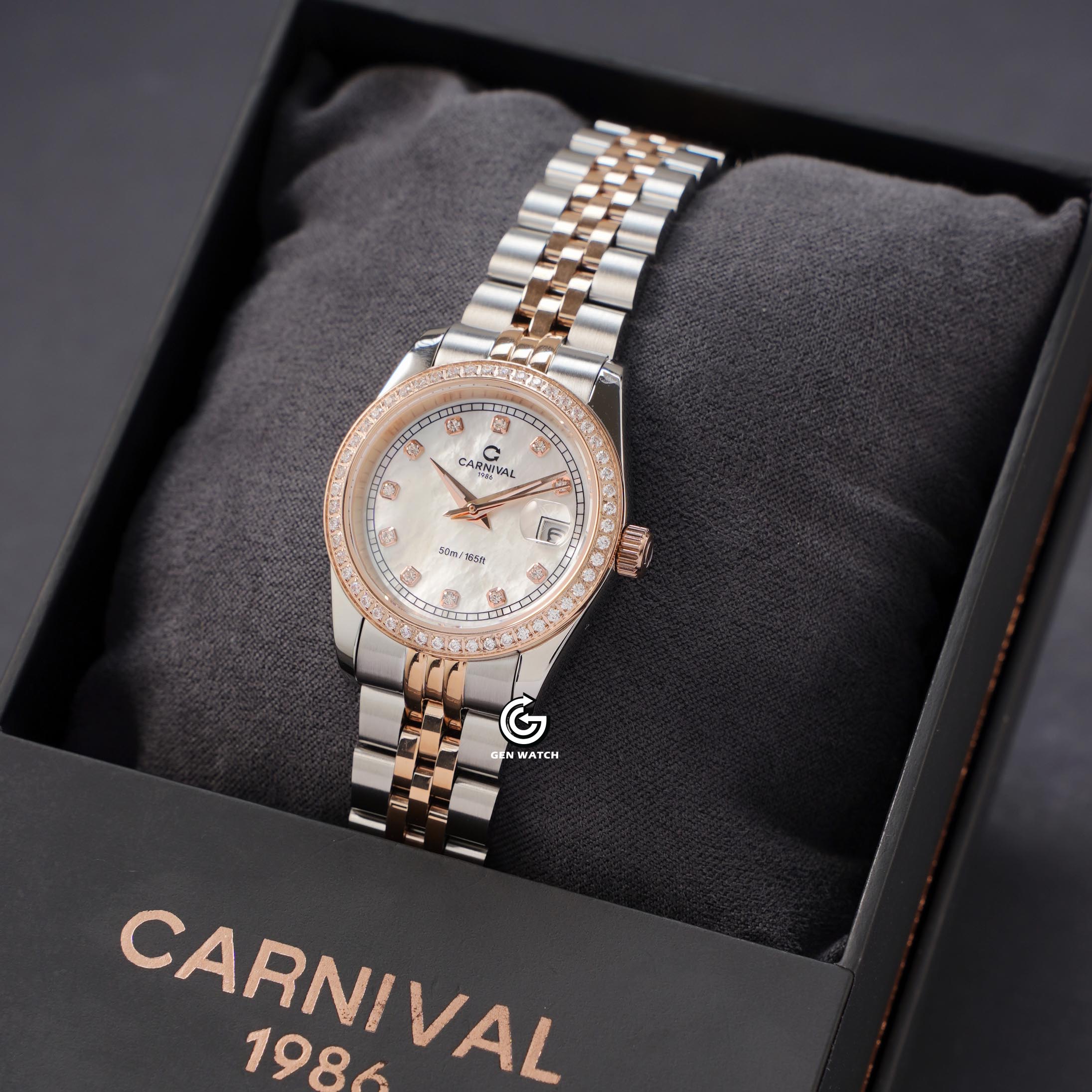 ĐỒNG HỒ NỮ CARNIVAL 8131L2 CH TK QUARTZ 30MM ( XÀ CỪ TRẮNG )