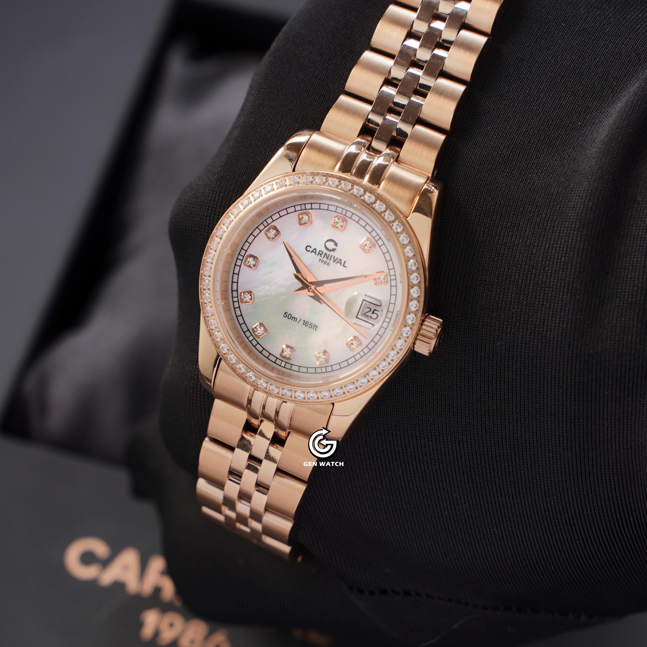 ĐỒNG HỒ NỮ CARNIVAL 8131L2 VH TK QUARTZ 30MM ( XÀ CỪ TRẮNG )