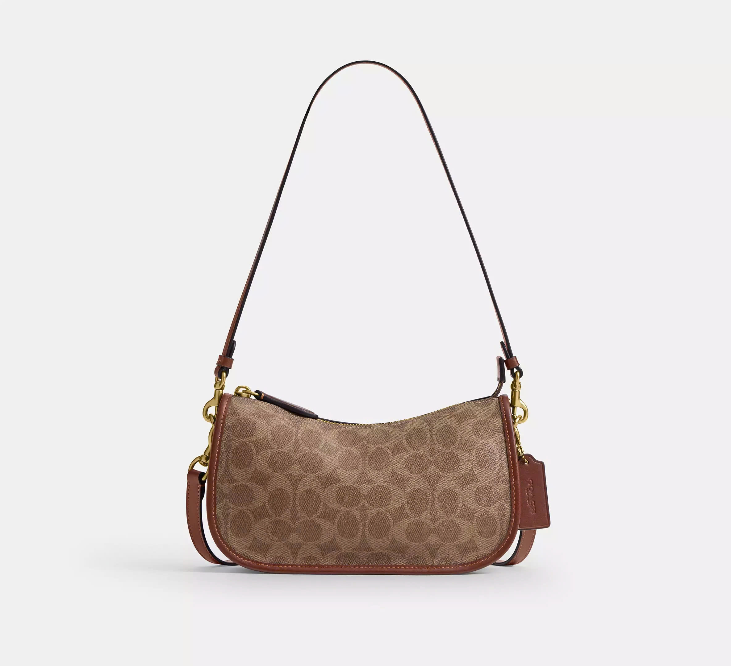 COACH CCC38 WAVERLY BAG IN SIGNATURE CANVAS - BROWN
