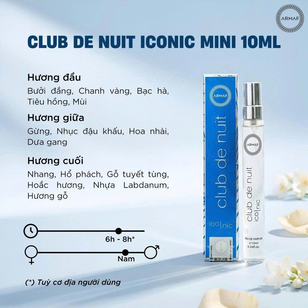 NƯỚC HOA CHIẾT NAM ARMAF CLUB DE NUIT ICONIC 10ML