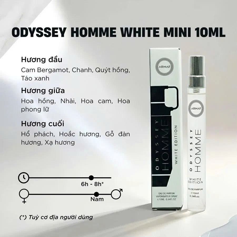 NƯỚC HOA CHIẾT NAM ARMAF BST ODYSSEY HOMME WHITE 10ML