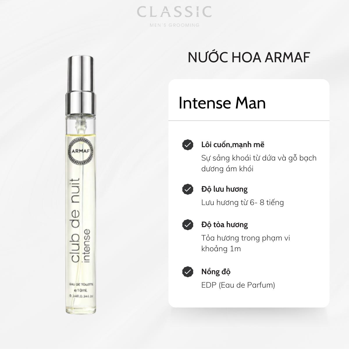 NƯỚC HOA CHIẾT NAM ARMAF CLUB DE NUIT INTENSE MAN 10ML