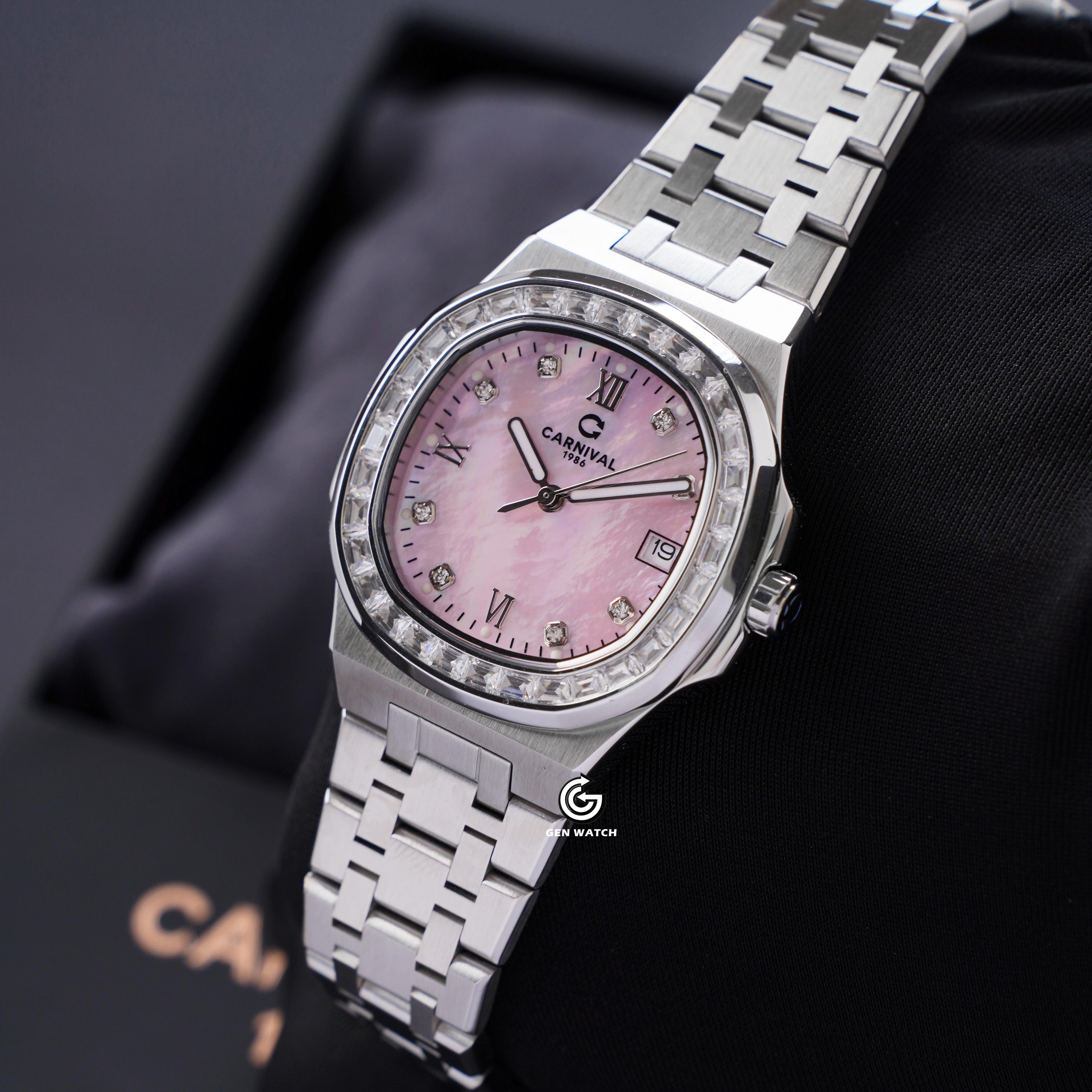 ĐỒNG HỒ NỮ CARNIVAL 8160L2 VT HK QUARTZ 34MM ( XÀ CỪ HỒNG )