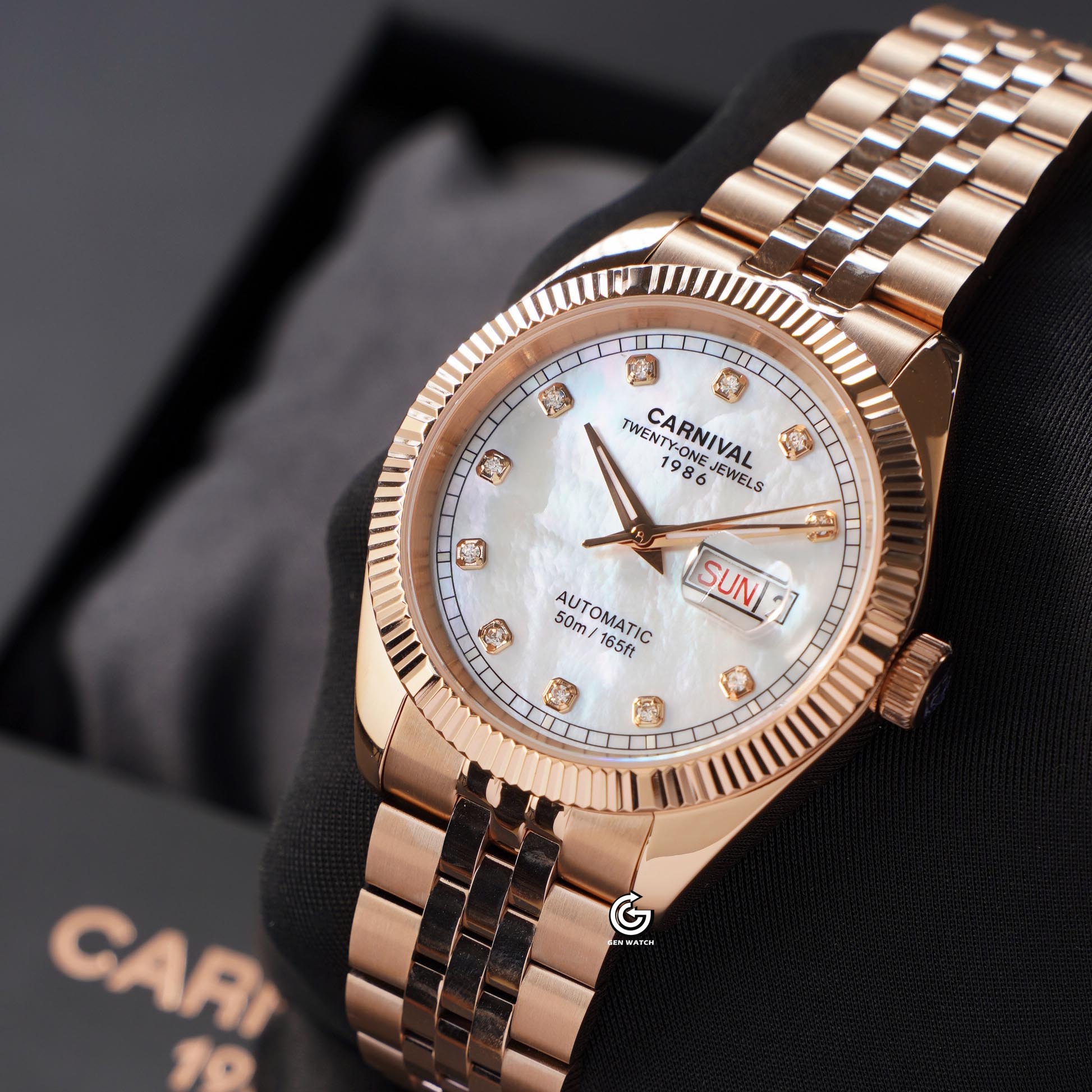 ĐỒNG HỒ NAM CARNIVAL 8131G VH TK AUTOMATIC 40MM ( XÀ CỪ TRẮNG )