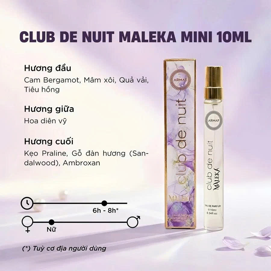 NƯỚC HOA CHIẾT NỮ ARMAF CLUB DE NUIT MALEKA 10ML