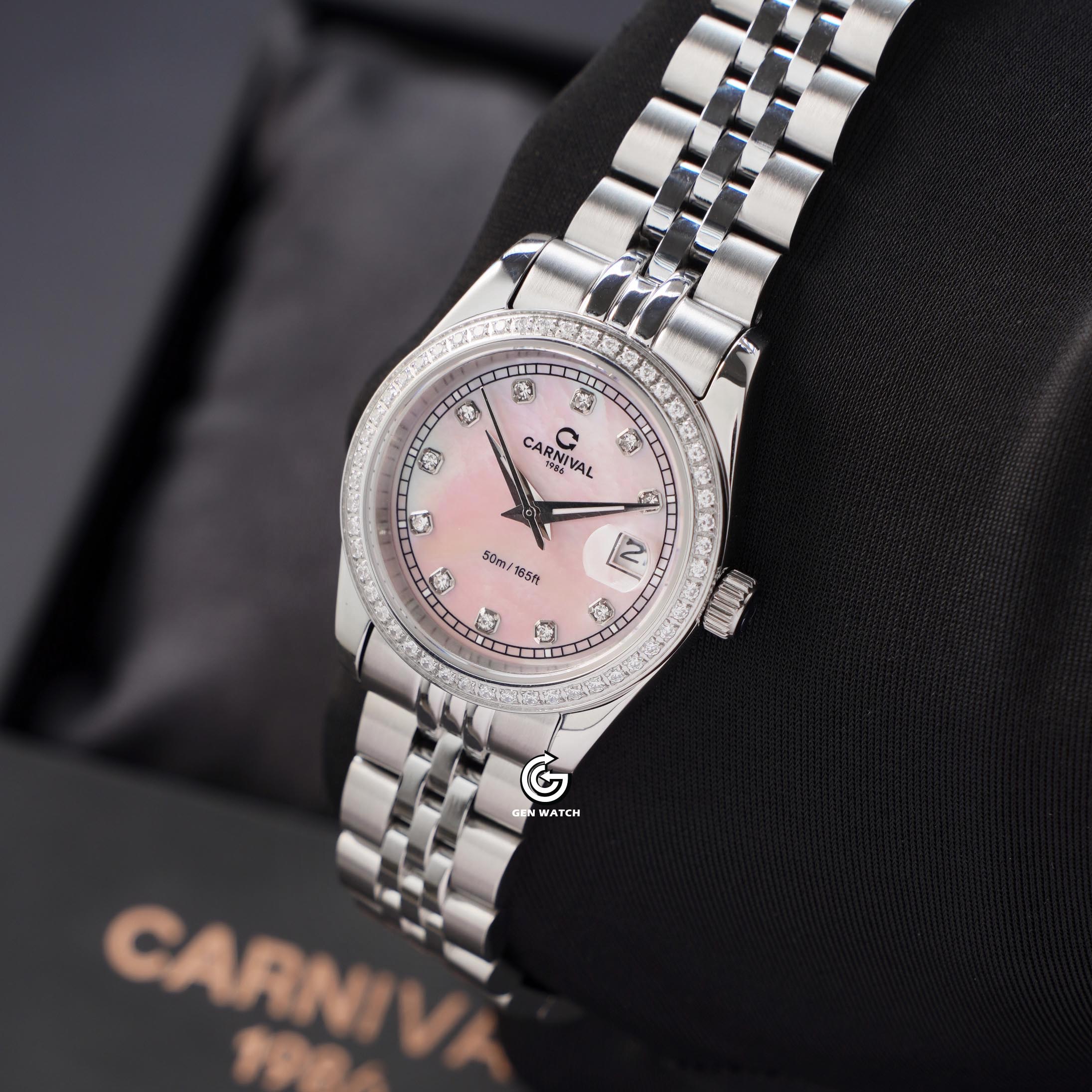 ĐỒNG HỒ NỮ CARNIVAL 8131L2 VT HK QUARTZ 30MM ( XÀ CỪ HỒNG )