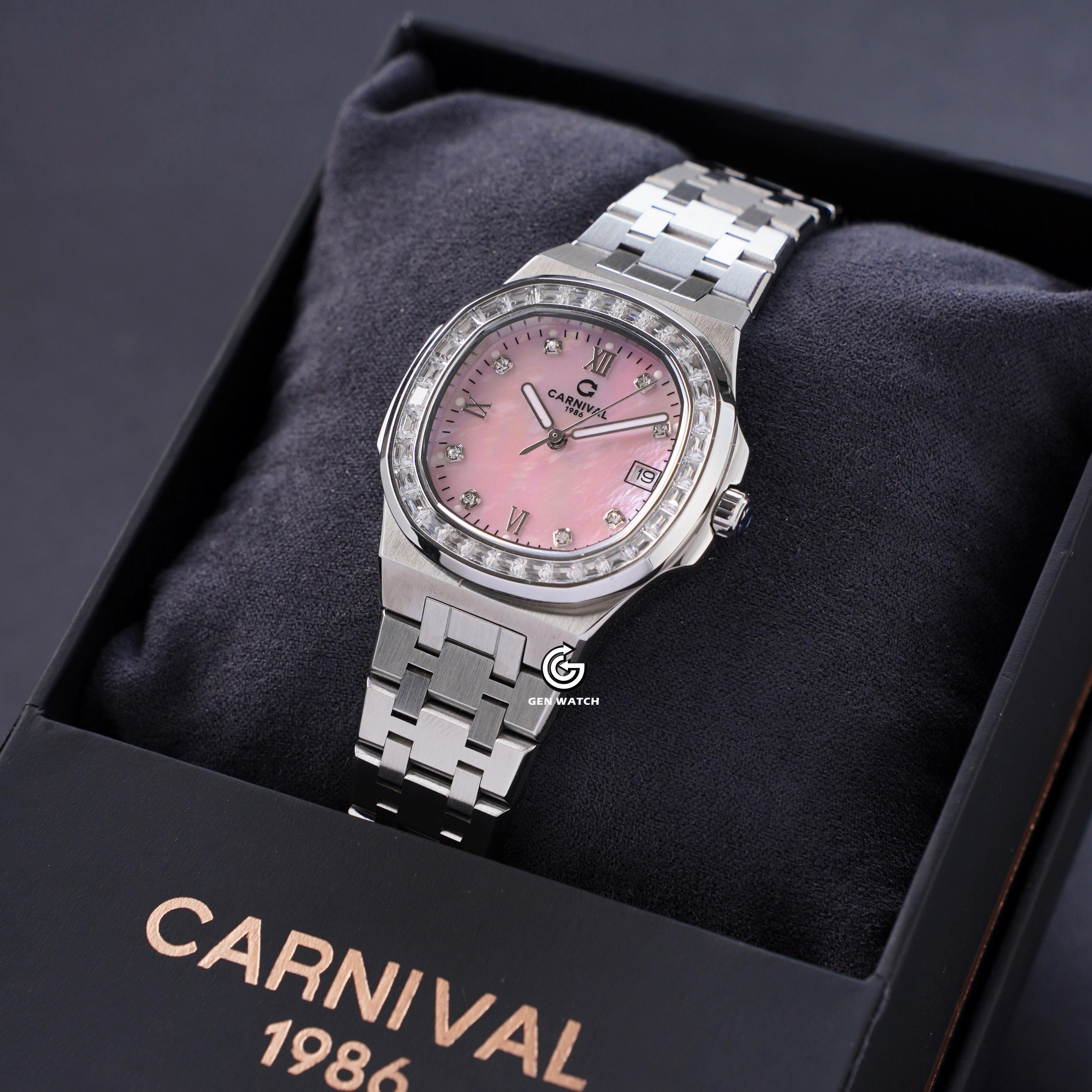 ĐỒNG HỒ NỮ CARNIVAL 8160L2 VT HK QUARTZ 34MM ( XÀ CỪ HỒNG )