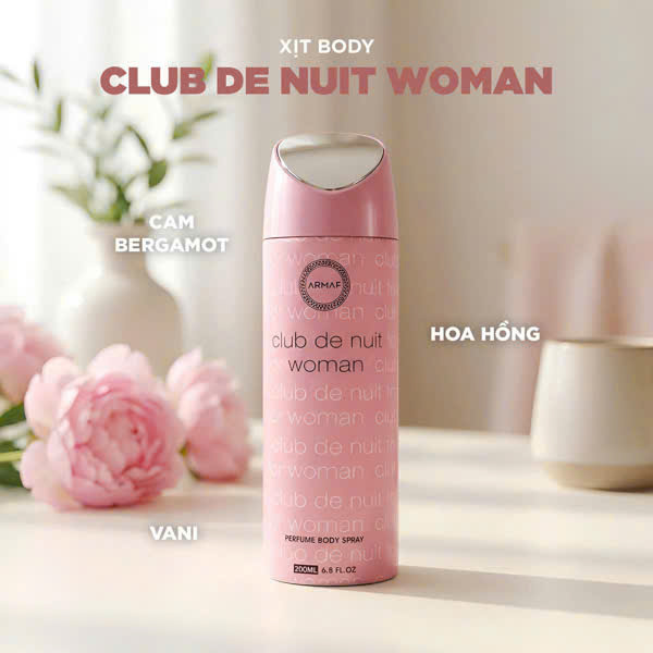 XỊT BODY NỮ ARMAF CLUB DE NUIT WOMAN 200ML
