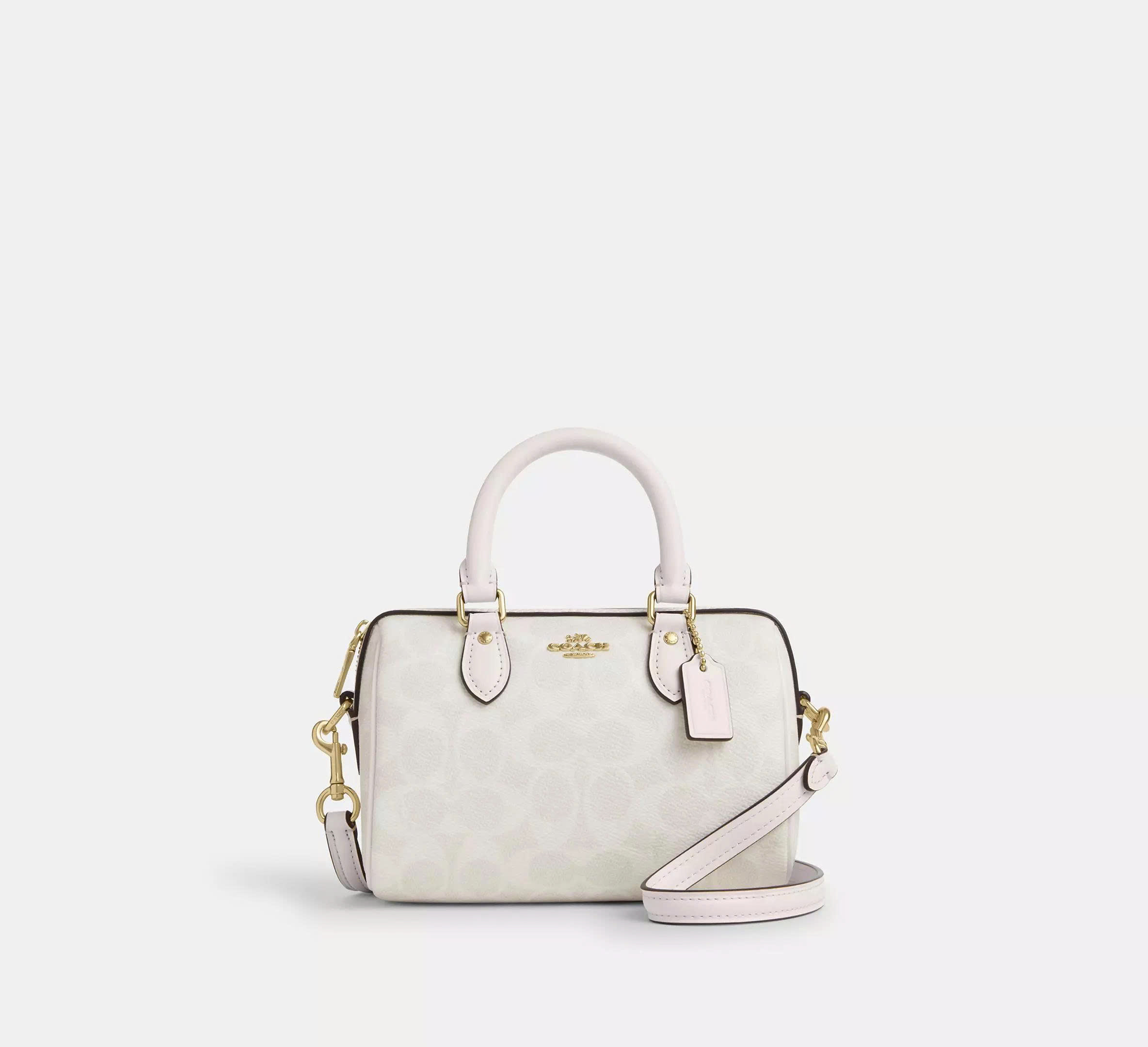 COACH CW329 MINI ROWAN CROSSBODY BAG IN SIGNATURE CANVAS - WHITE